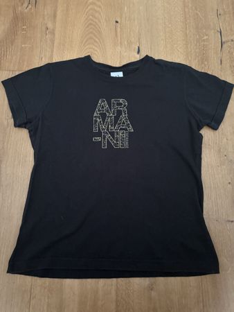 T-Shirt Armani black cotton size S