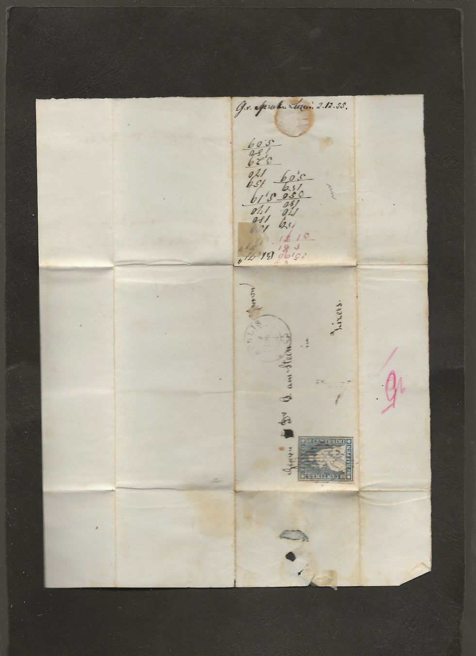 Alle Briefmarken: Schweiz 1854 STRUBEL Küblis Zizers – Gebraucht aus Au ZH von xelagreb01 2