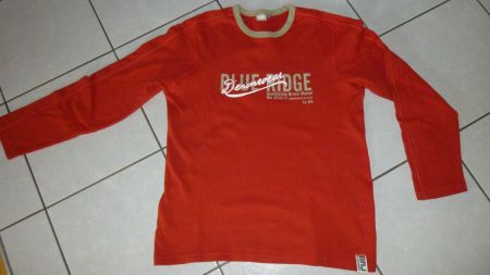 Herren Sweatshirt rot mit Aufdruck / Grösse XL / Marke: WE