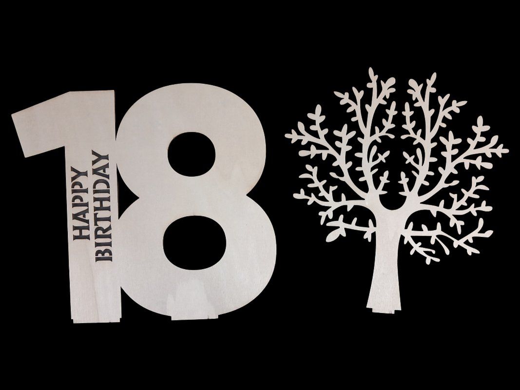 Tutte le decorazioni: 18th Birthday aus Holz – Usato da Hünenberg venduto da Restwert_Zug 5