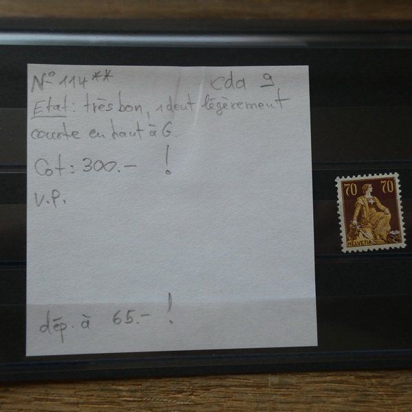 Alle Briefmarken: Sitz. HELVETIA  Kat. 114 ** – Gebraucht aus Egliswil von Trens01