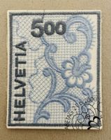 5 Franken Briefmarke gestempelt St. Galler Stickerei