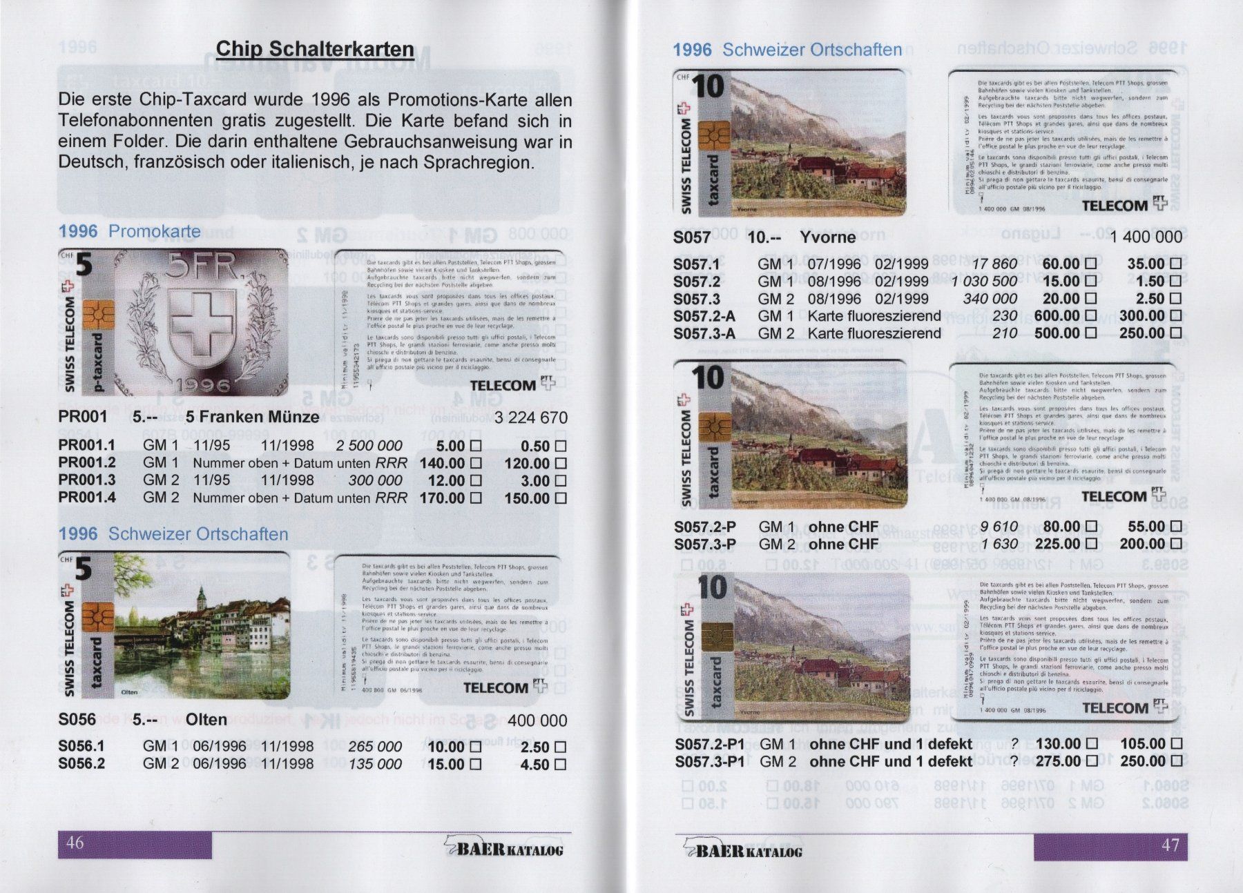 Swisscom Schede telefoniche: Schweizer Schalter-Taxcard KATALOG 1982 - 2020 – Nuovo (secondo la descrizione) da Eglisau venduto da Chperfins 3