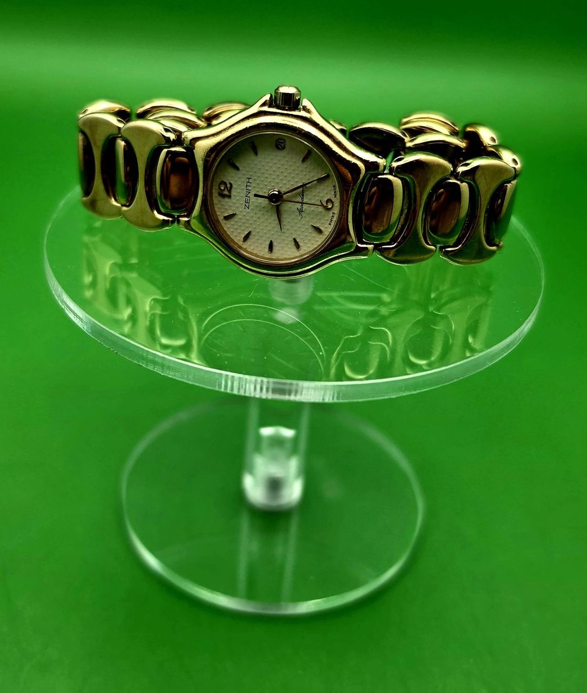 Zenith Orologi: ZENITH DATE ACADEMY HELLES ZIFFERBLATT VERGOLDET GEHÄUSE – Usato da Neftenbach venduto da Taschen-Uhren 1