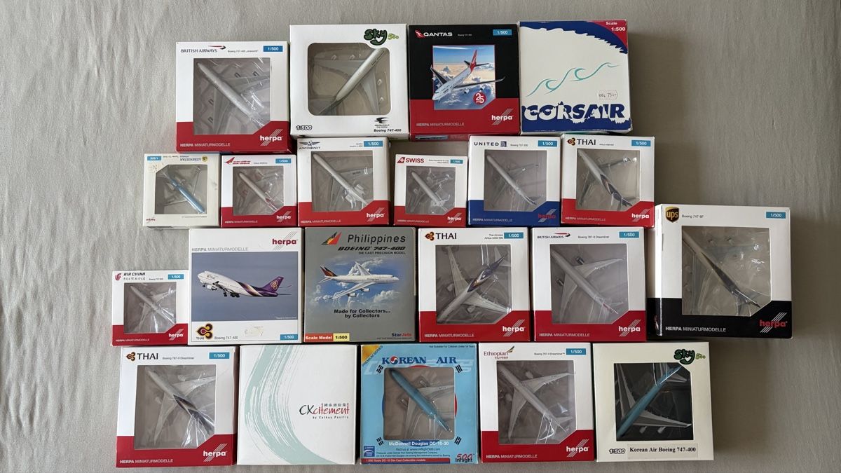 Herpa Modellbausätze & Standmodelle: Flugzeugmodell Sammlung 1/500 – Gebraucht aus wettswil von hal_gq7c