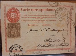 Sitzende Helvetia Carte - Correspondance 
