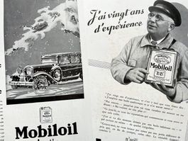 Mobiloil Motor Oil - 4 Alte Werbungen / Publicités 1931/36