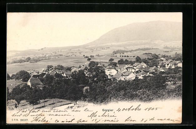 Cartoline postali: Gorgier, Gesamtansicht mit Feldern und B – Usato da Berlin venduto da bartko-reher