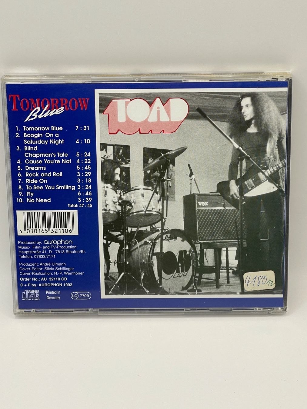 CDs: Toad - Tomorrow Blue – Gebraucht aus Rüti ZH von alumedien 1