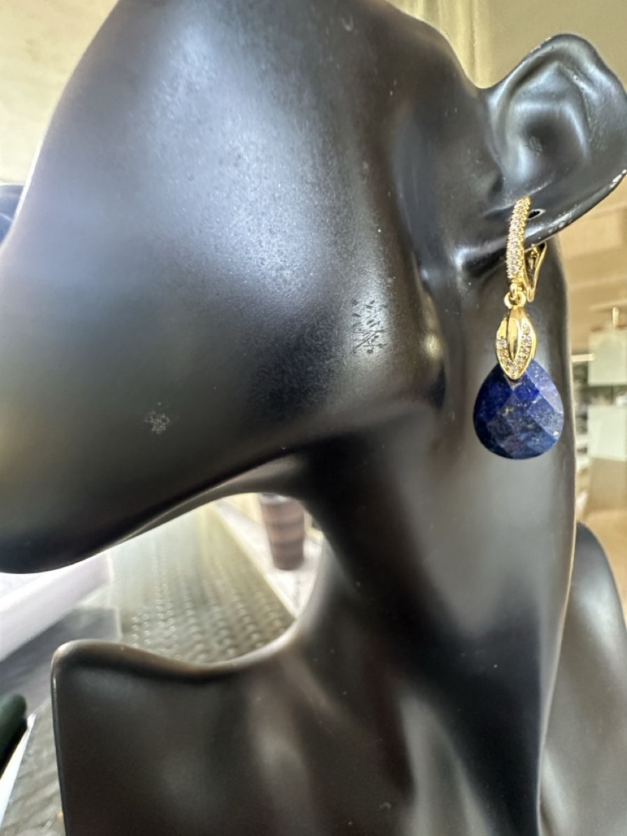 Orecchini pendenti & Orecchini a lobo: Ohrringe mit Lapislazuli Steinen HANDARBEIT  – Nuovo e nell'imballaggio originale da Kriens venduto da Hortensie6 3