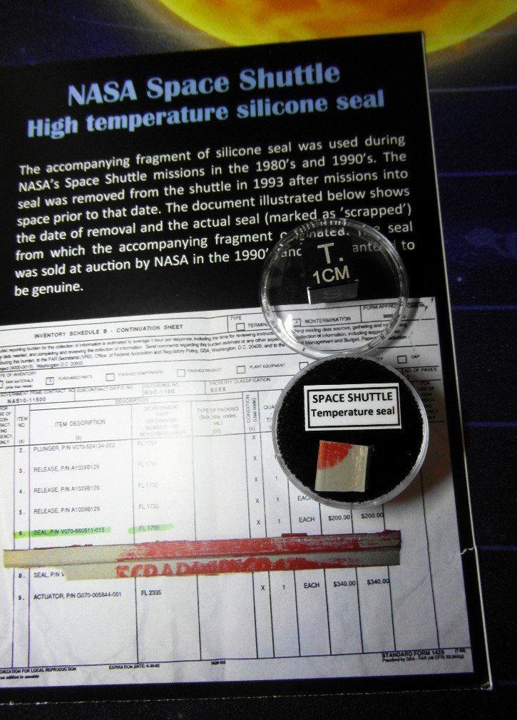 Sanitari: Echt geflogenes Space Shuttle  COLUMBIA Dichtungsfragment – Nuovo (secondo la descrizione) da Lengnau BE venduto da Lanthemann 2