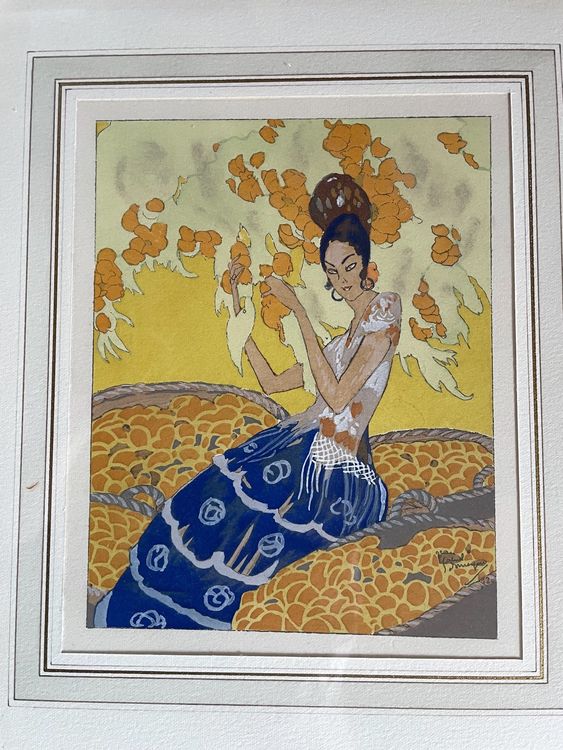 Jean Gabriel DOMERGUE. Gouache originale Kaufen auf Ricardo