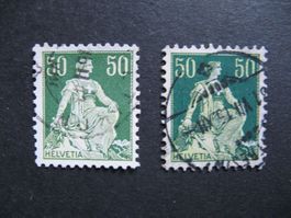 Helvetia mit Schwert 113 u. 113 y gest.