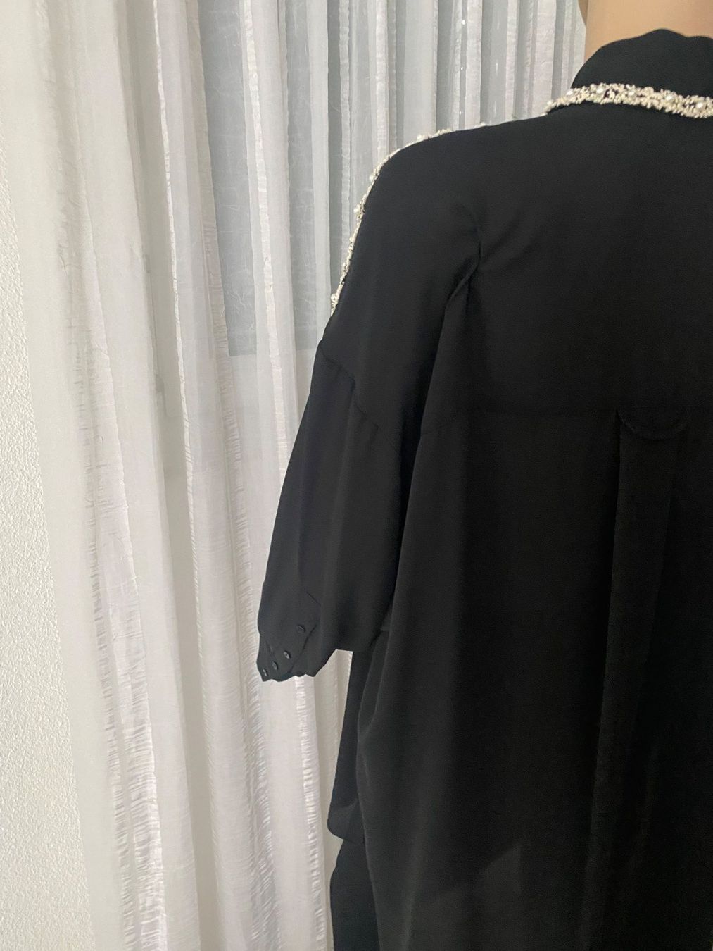 Zara Camicette: Perfekter Auftritt - ZARA Bluse mit Perlen, schwarz, M – Nuovo e nell'imballaggio originale da Winkel venduto da ferrari2022 8