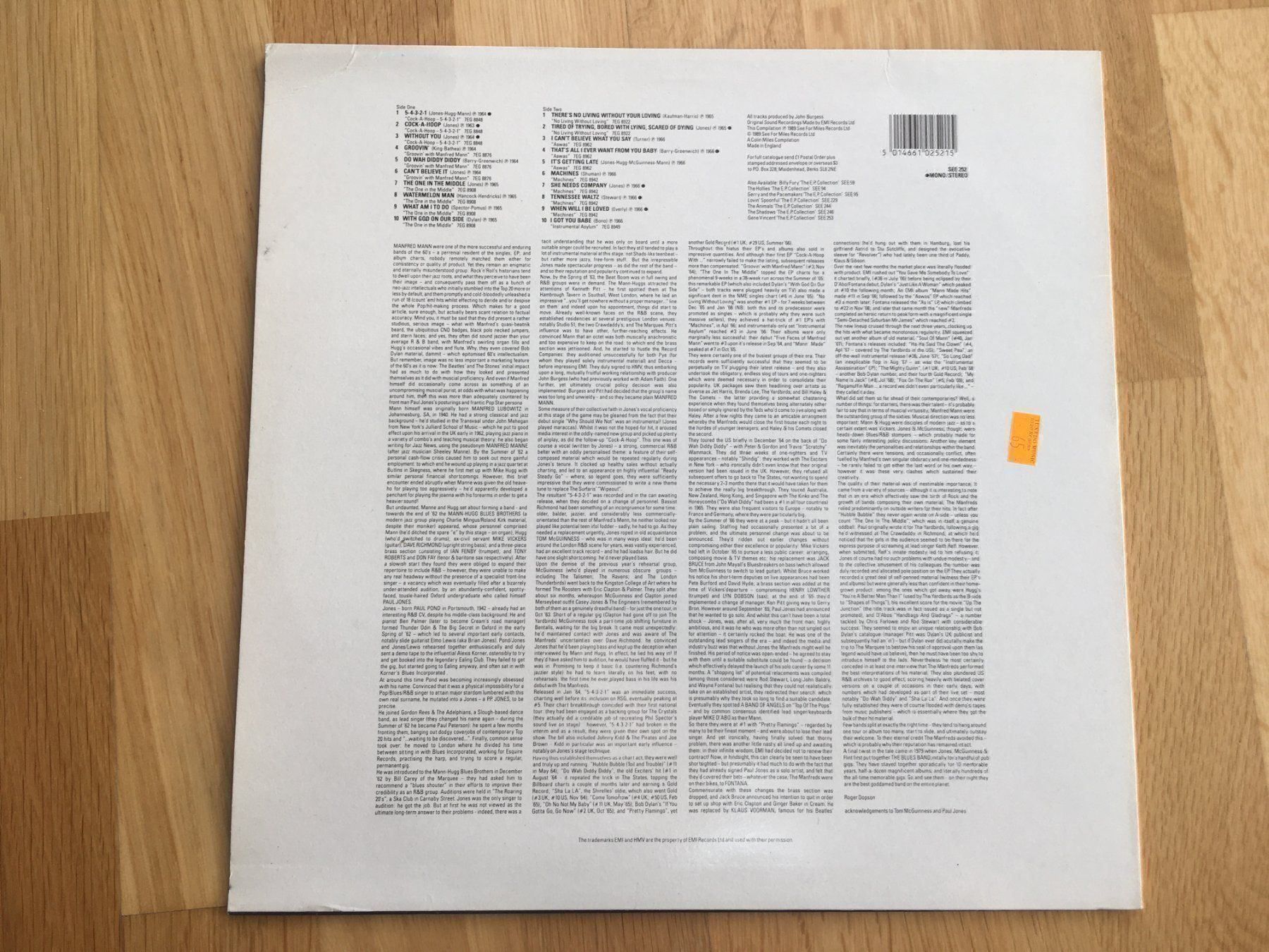 Schallplatten: Manfred Mann – The EP Collection – Gebraucht aus Uster von mojorisin01 1