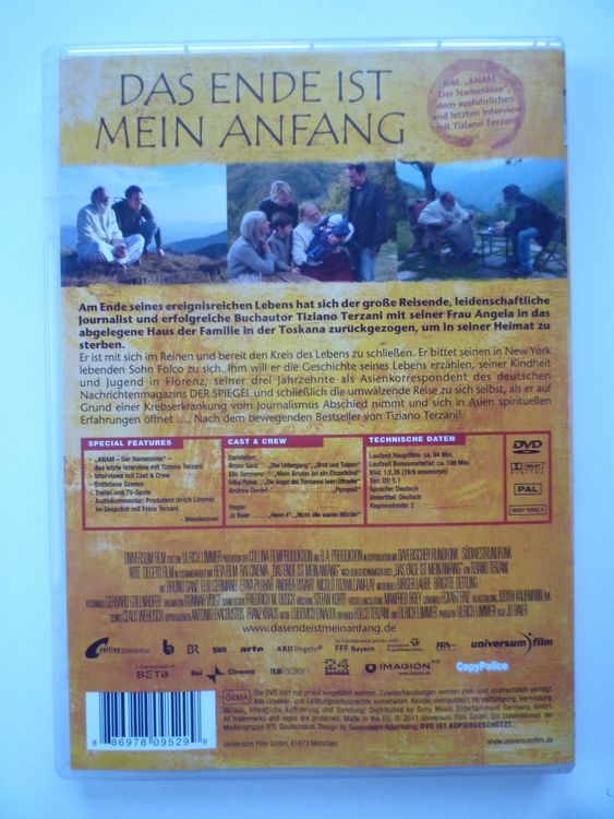 Das Ende ist mein Anfang (2010) - Bruno Ganz, Andrea Osvárt (Gebraucht ...