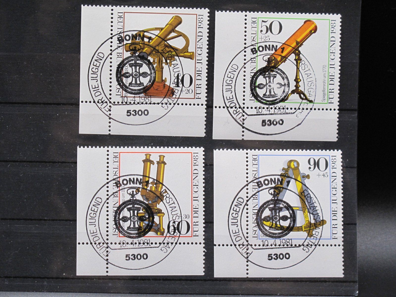 Alle Briefmarken: BRD 1981 Optische Instrumente gest. – Gebraucht aus Wil SG von fva01
