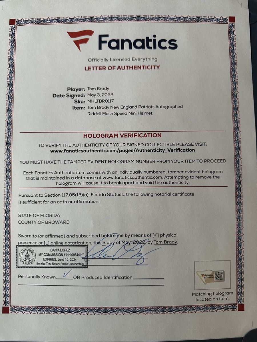 Autografi: Signierter NFL Mini Helm von Tom Brady – Nuovo (secondo la descrizione) da Gränichen venduto da Michaela023 4