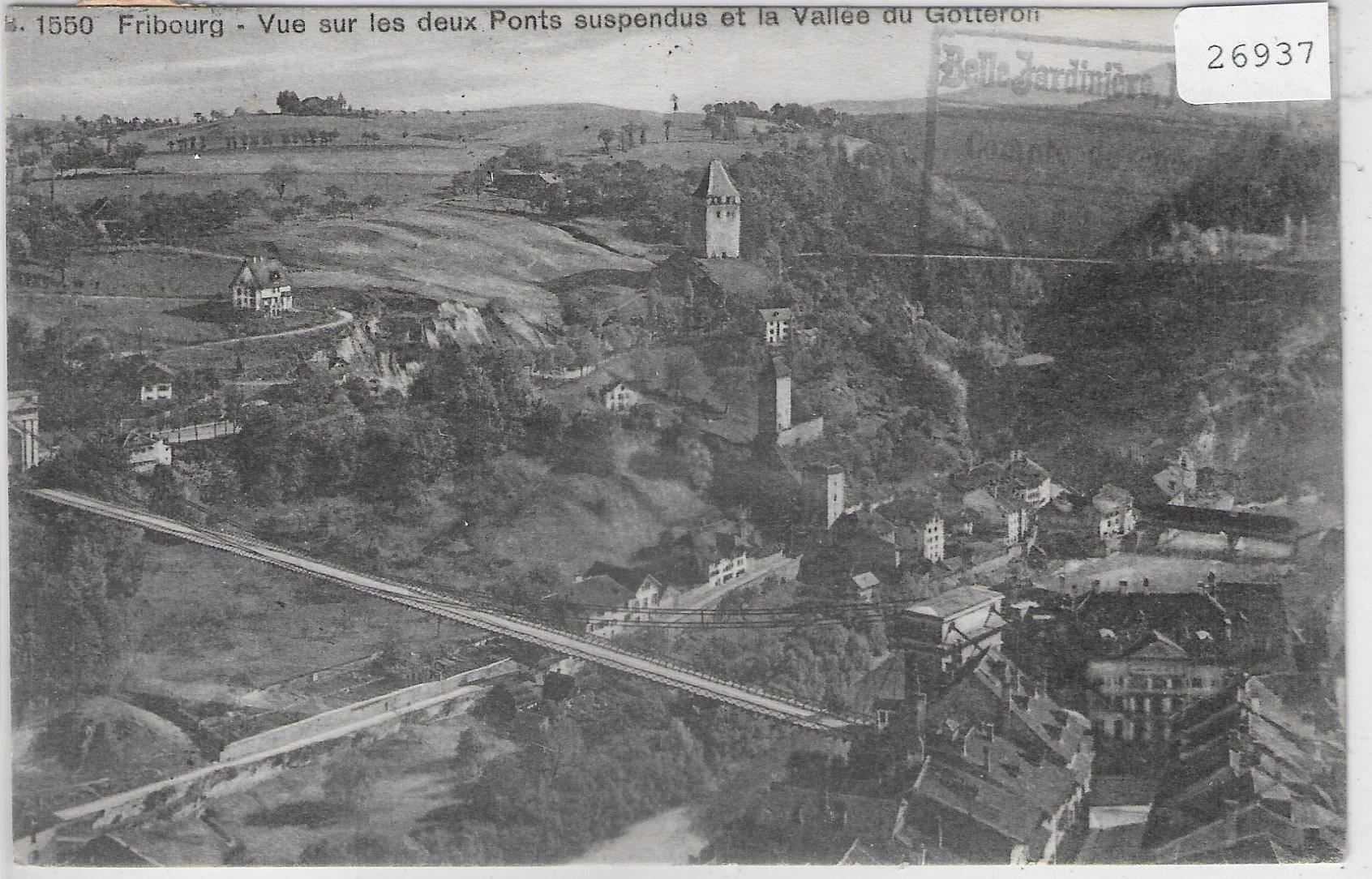Ansichtskarten: Fribourg - Vue sur les deux Ponts – Gebraucht aus Ettingen von Kartenplanet