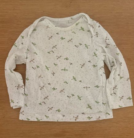 Baby Pulli 62-68 cm Vögel Bio Baumwolle