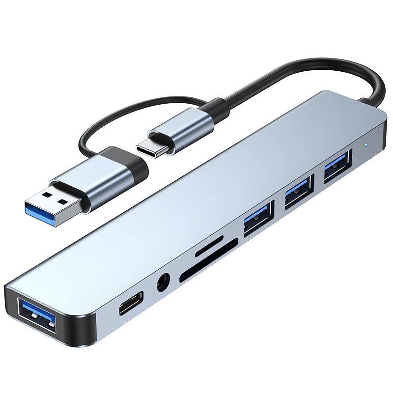 Hubs & Switches: 8in2 USB-C & USB-A Hub / Digitec CHF 27.90 / Micro SD Audio – Neu und originalverpackt aus Uster von -FPS- 8