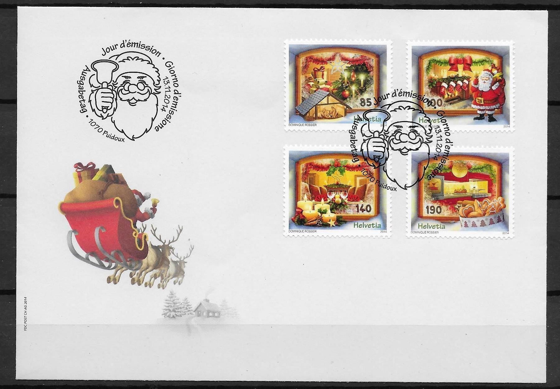 Alle Briefmarken: F1526 - FDC Noel 2014 – Gebraucht aus Trélex von Phil_Albert