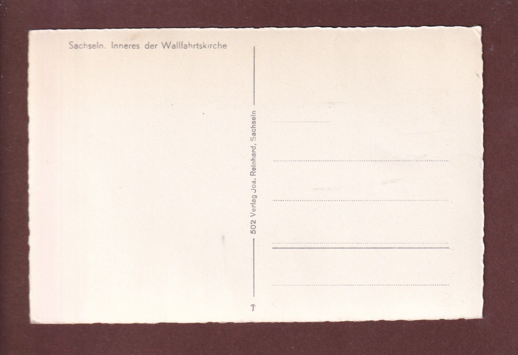 Cartoline postali: SACHSELN - Inneres der Wallfahrtskirche – Usato da Pully venduto da nicecards 1