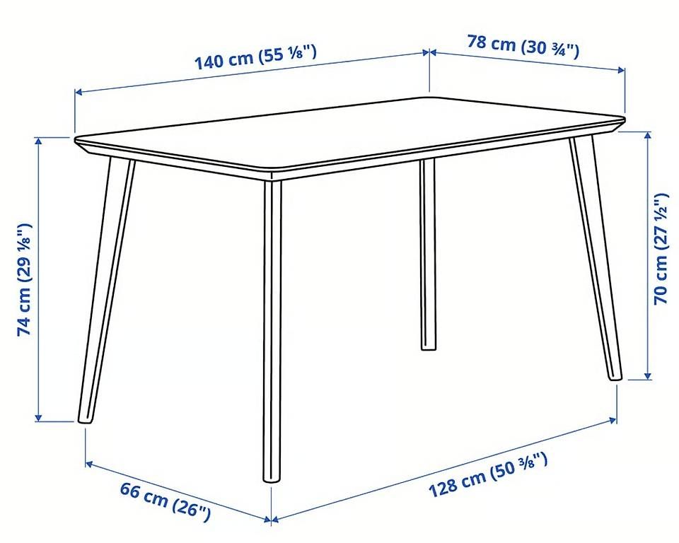 Ikea Tavoli: Table LISABO IKEA  placage frêne 140×78, état impeccable – Usato da Arzier-Le Muids venduto da CVC65 2