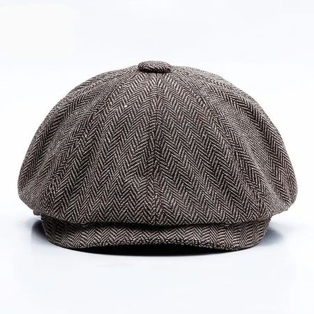 🐭 NEU Gatsby Mütze Herren – Retro Schirmmütze Braun