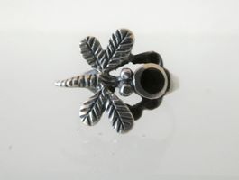 Silberring 925 mit kleinem Onyx, Gr. 59 (18.8mm)