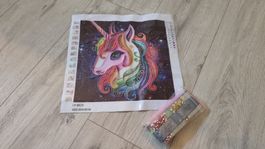 Diamond Painting Einhorn, 30x30cm, NEU & vollständig!