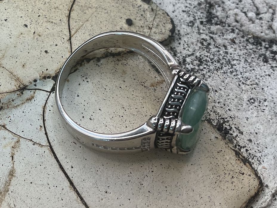 Anelli: Smaragdring in Sterlingsilber, Gr. 56.5 – Nuovo (secondo la descrizione) da Luzern venduto da S.Kern01 4