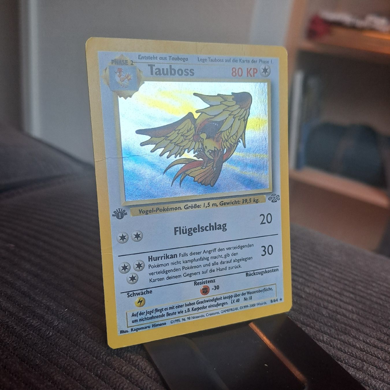 Pokémon Sammelbilder & Trading cards: Tauboss Holo, 1. Edition, Jungle 8/64 – Gebraucht aus Düdingen von Ruge91 3