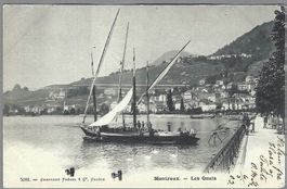 1903, MONTREUX, BARQUE, PREMIER PLAN, ANIMÉE