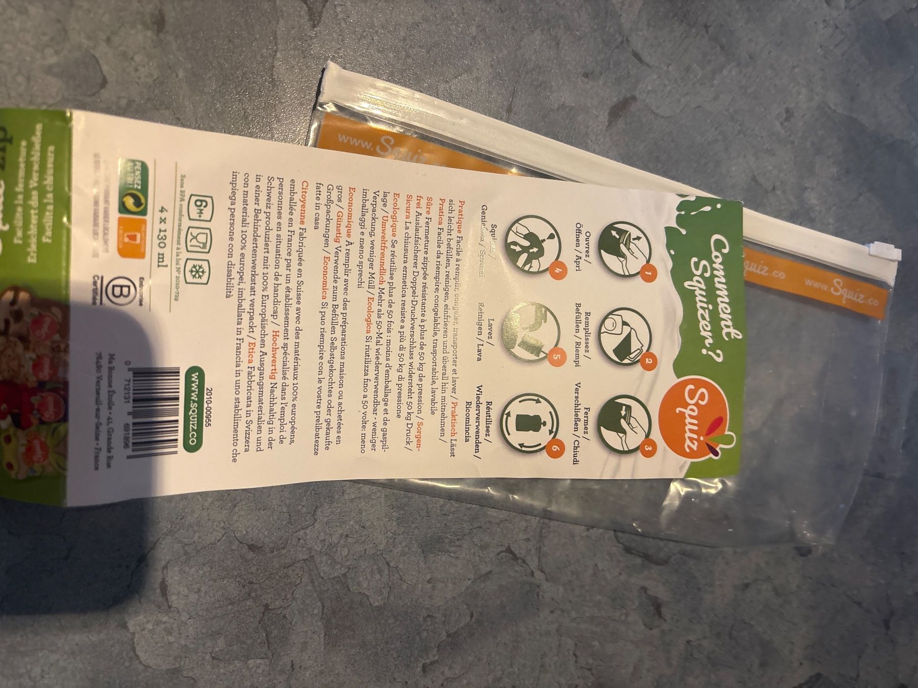 Borse da donna: Sacs réutilisables pour purée "Fill & Squeeze" 6 pièces – Nuovo e nell'imballaggio originale da Lajoux JU venduto da plise 3