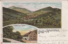 Gruss aus Langenbruck Gasthof zur Linde-Litho 1903