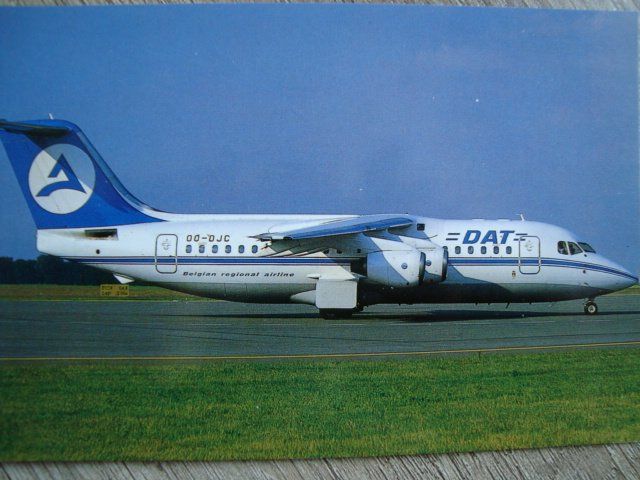 Cartoline postali: Delta Air Transport DAT BAe 146-200 OO-DJC – Nuovo e nell'imballaggio originale da Thun venduto da Abigboss