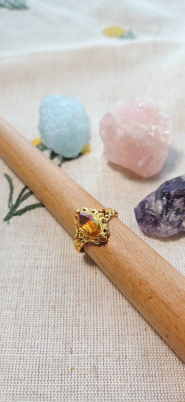 Anelli: NEW - S925 Citrine Ring (Adjustable) – Nuovo (secondo la descrizione) da Zürich venduto da cin_wcf6 5
