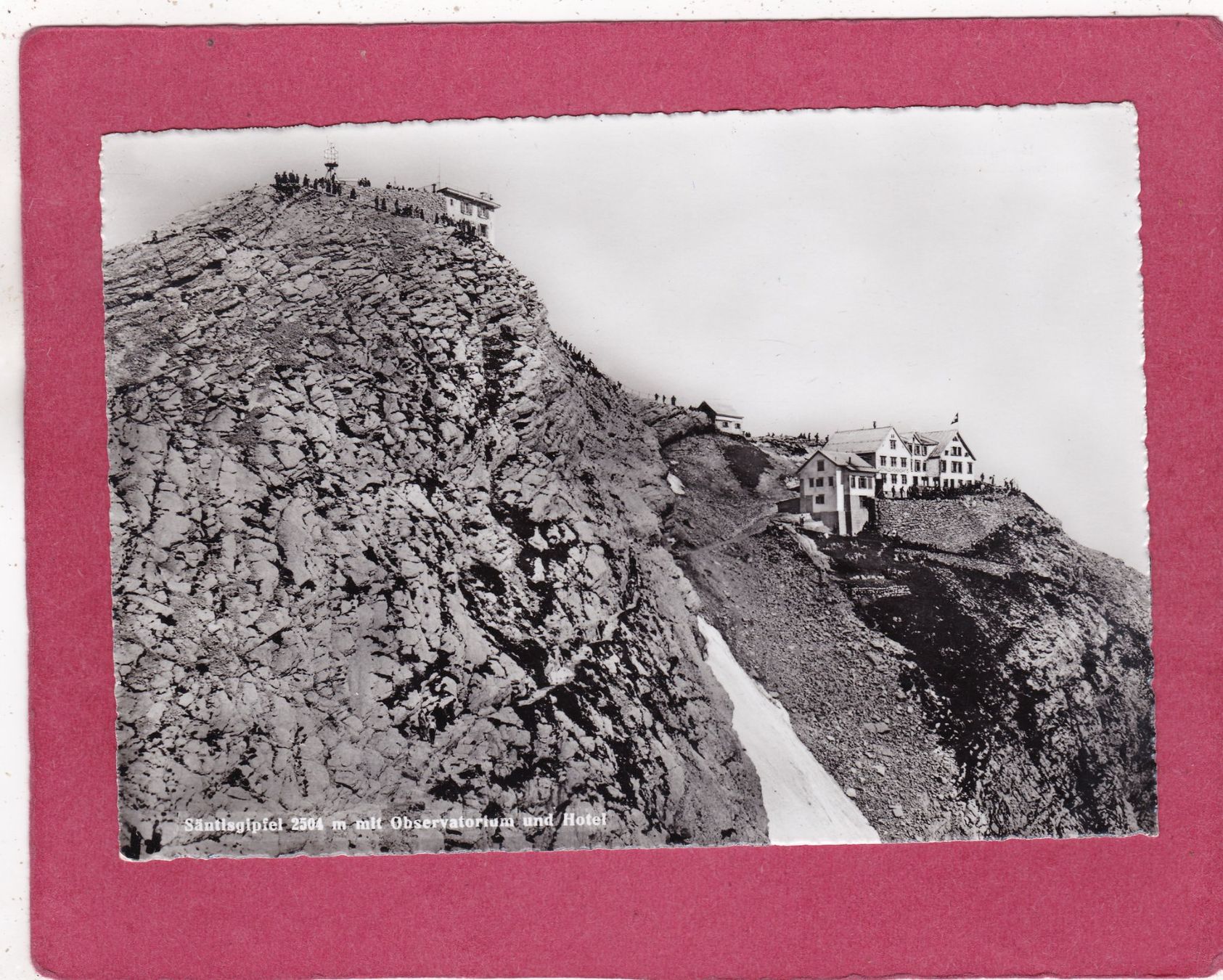 Ansichtskarten: Säntis mit Observatorium und Hotel 1955 – Gebraucht aus Herisau von Lisegrat2008