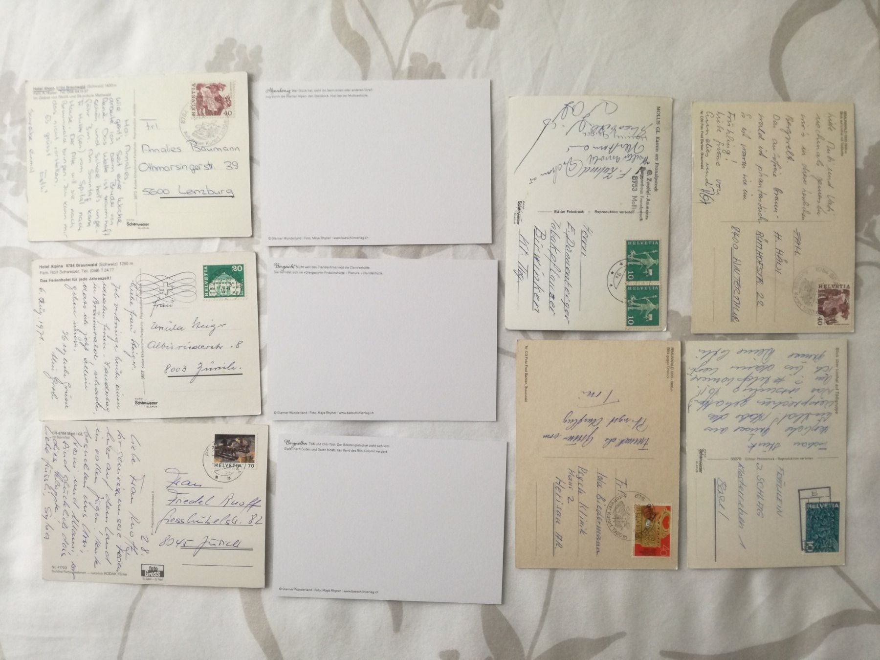 Cartoline postali: 10 AK Kanton Glarus – Usato da Zürich venduto da Tolima194 7