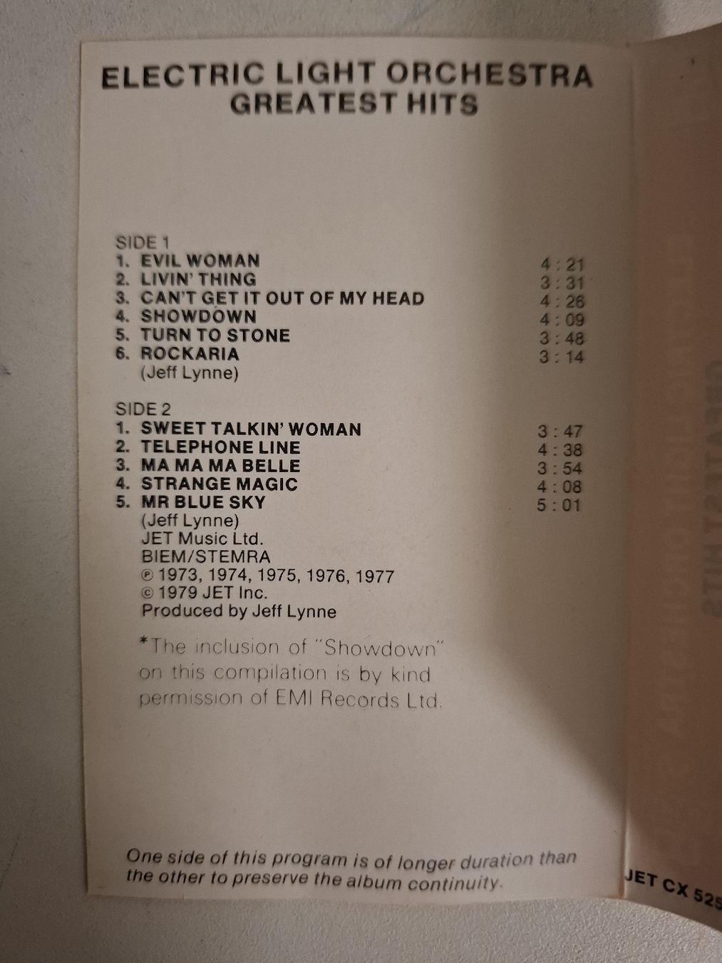 Kompaktkassetten: ELO, ELECTRIC LIGHT ORCHESTRA, Greatest Hits – Gebraucht aus Schänis von Heli670 1