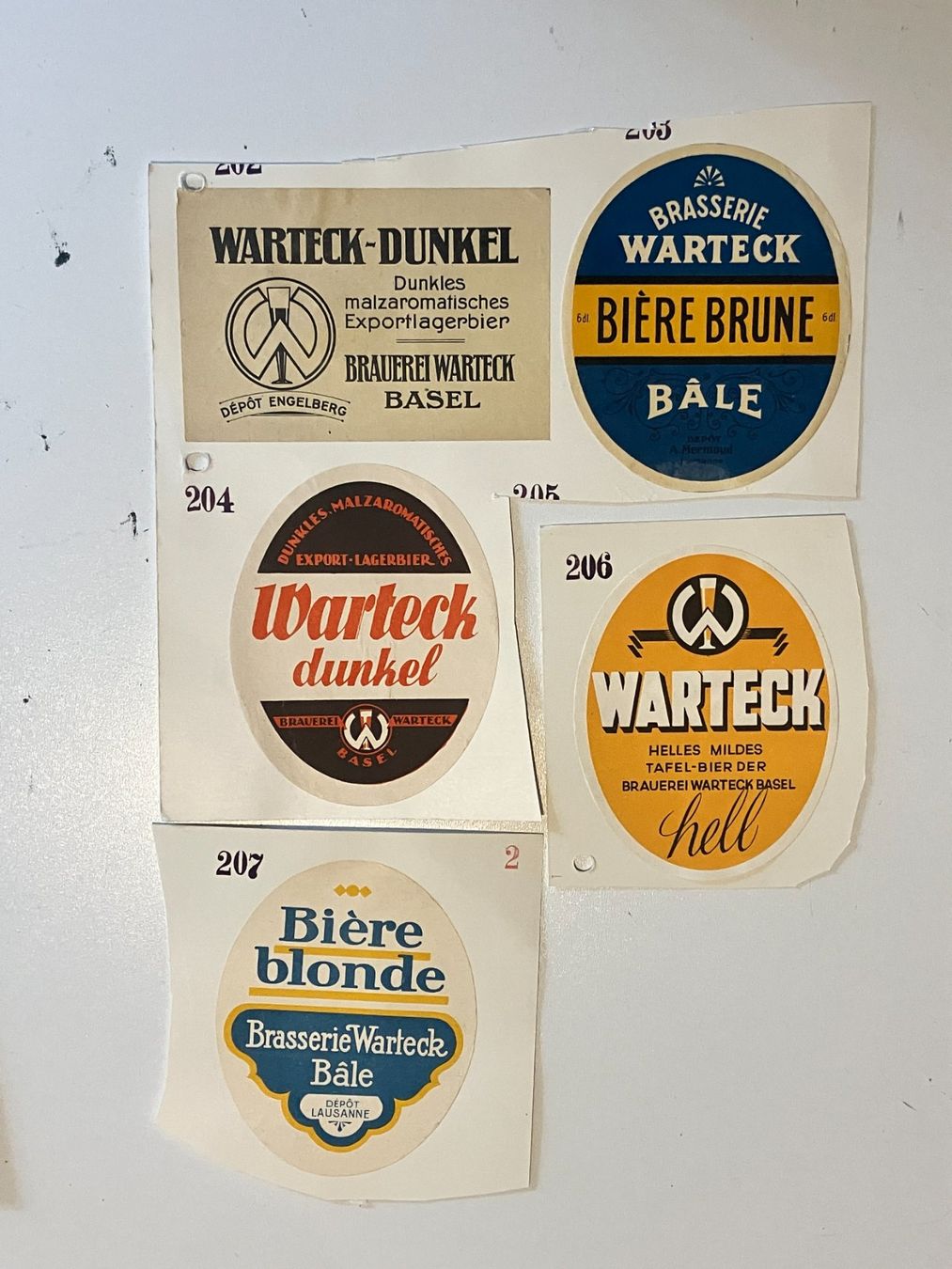 Sticker: Etiketten Brauerei Warteck – Usato da Basel venduto da djwwpp