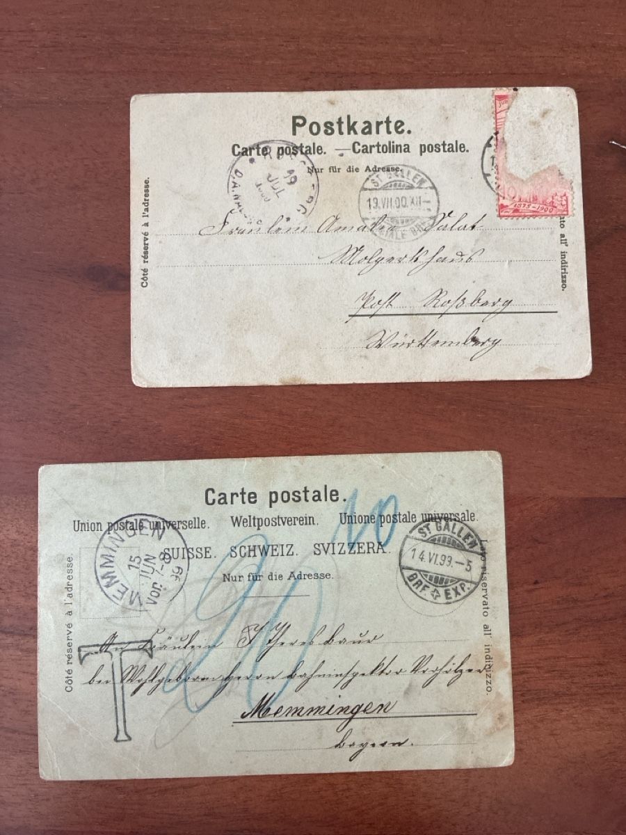 Cartes postales: 2 Ansichtskarten Schweiz von St. Gallen Lithos SG – D'occasion à Oftringen par Cla.vD.74 1