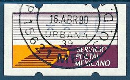 Mexiko ATM 1 beige gelb Vollstempel Ersttag
