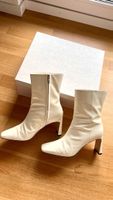Jimmy Choo ankle Kimsey 95 patent ankle boots white leather 