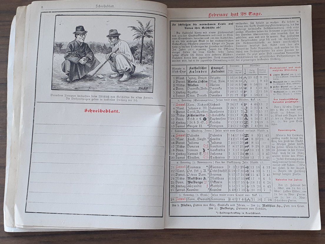 Calendari: Kalender "Der bunte Welt-Kalender" 1937 – Usato da Mörschwil venduto da aik_x8mc 5