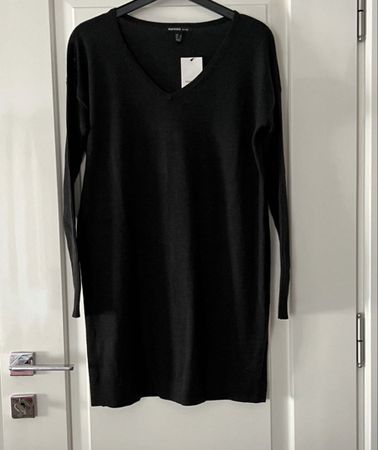 Mango Strickkleid dunkelgrau Gr. S
