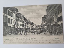 Postkarte Murten Le 14. September. La grand' Rue. RZ