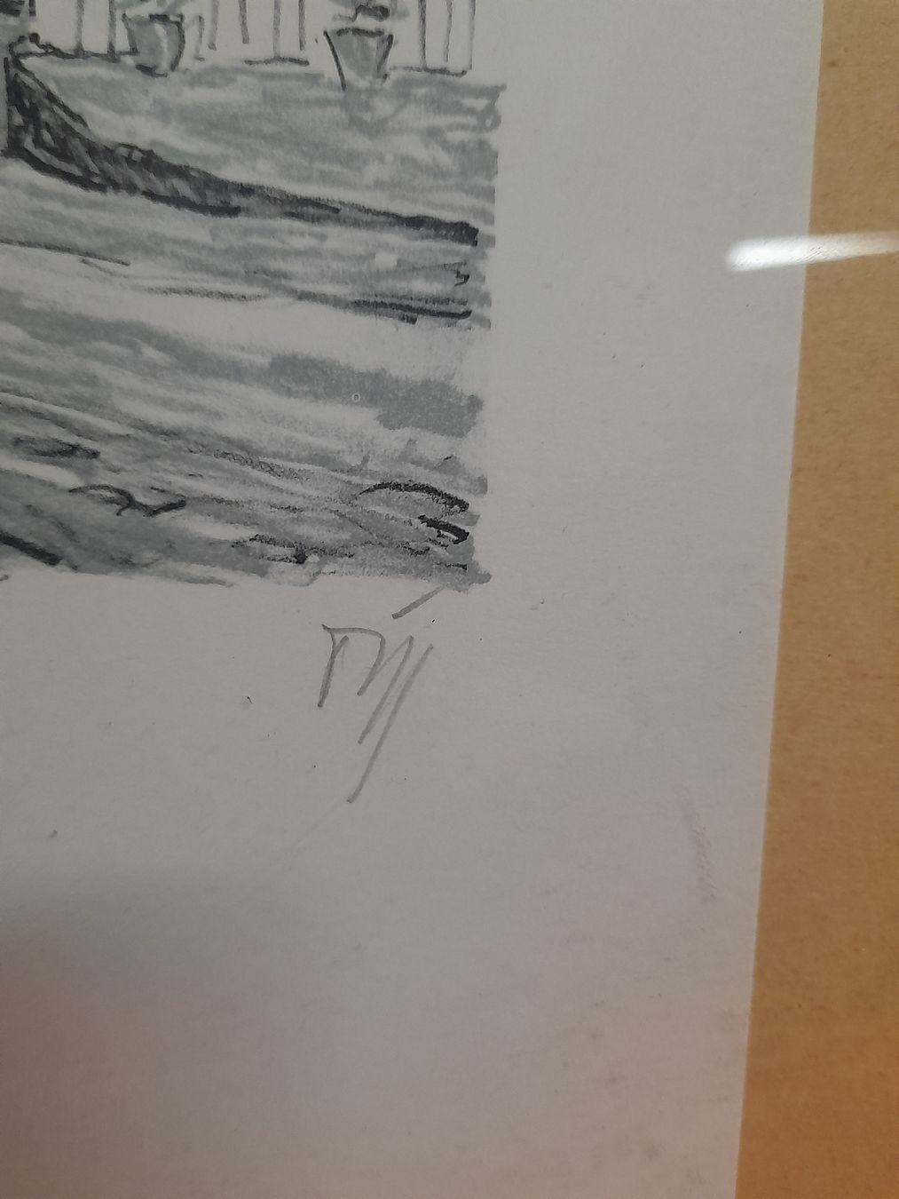 Grafiken & Lithographien: Gerahmte Lithographie, signiert, 1945, CH-Dörfchen – Gebraucht aus Winterthur von Ufff512 2