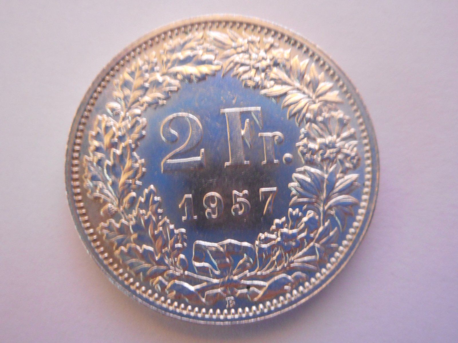 Alle Münzen: 2 Fr. 1957 silber  unz/ stgl – Neu (gemäss Beschreibung) aus Kriegstetten von pizlad2010